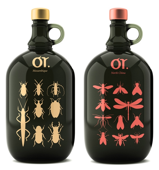 莫斯科昆蟲“或葡萄酒”品牌包裝設(shè)計(jì)，不過(guò)看起來(lái)有點(diǎn)恐怖