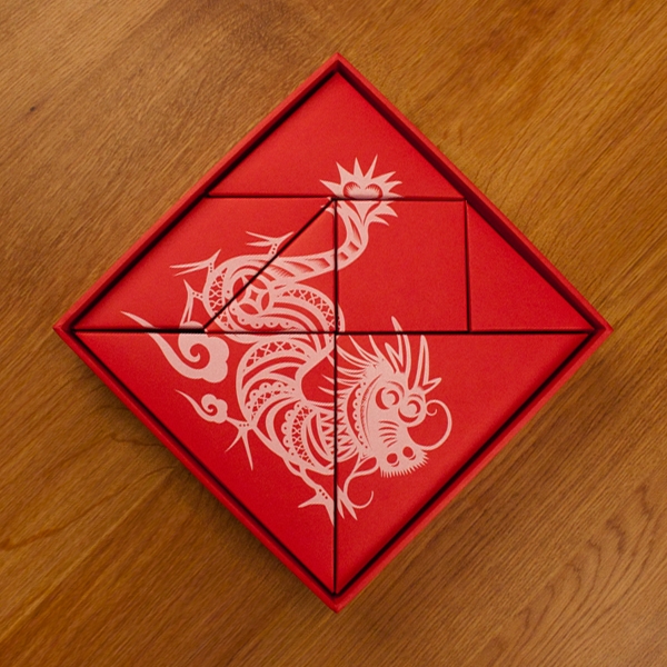 春節(jié)禮品盒包裝設(shè)計(jì)，新年七巧板的妙用